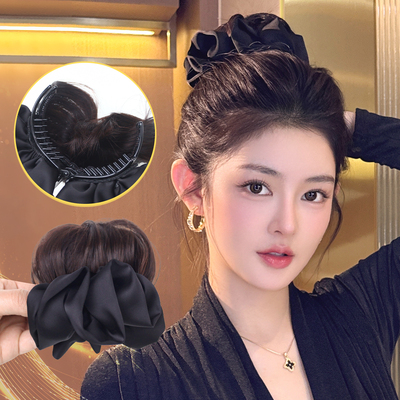 misssecret法式缎面丸子头抓夹