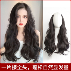 卷发假发片增发量蓬松神器头顶一片式女长发大波浪仿真发u型接发