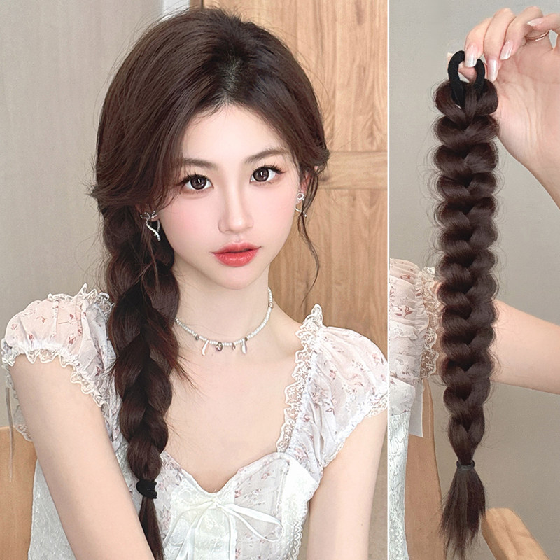 假发辫子仿真发假马尾麻花长辫新中式网红女侧边单马尾拳击辫假发,美发护发/假发,马尾,淘宝优惠券,粉丝福利购,淘宝优惠卷