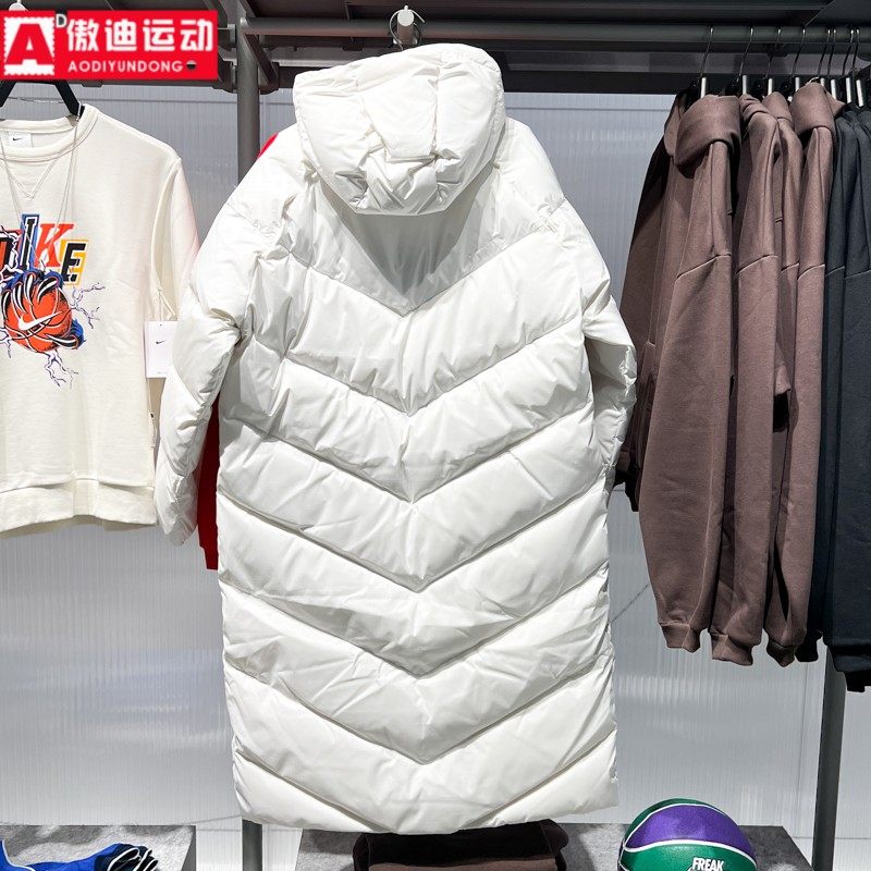 耐克羽绒服女2026春款Storm-FIT防风拒水保暖连帽外套 HV5237-100