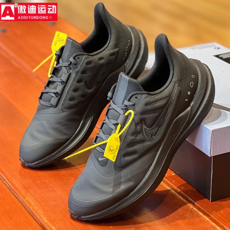 NIKE耐克男鞋2023冬季款AIR WINFLO 9黑武士运动跑步鞋DM1106-007