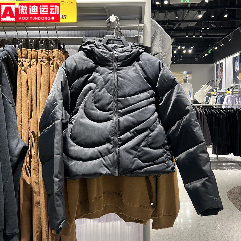 耐克羽绒服女2025冬季新款Therma-FIT连帽简约保暖外套IB2006-010