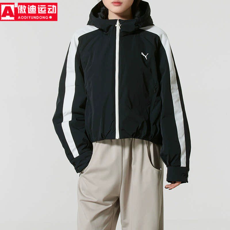 PUMA彪马女装2026春季复古T7防风保暖夹棉宽松夹克外套 637441-01