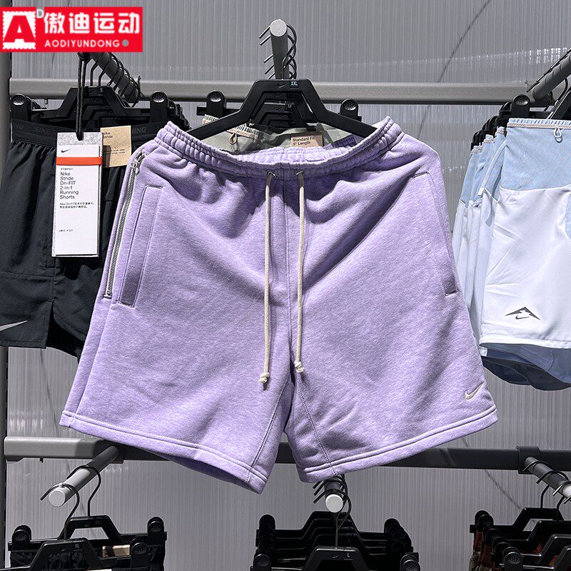 Nike耐克男2025夏款法式毛圈透气宽松篮球训练运动短裤FZ0217-515