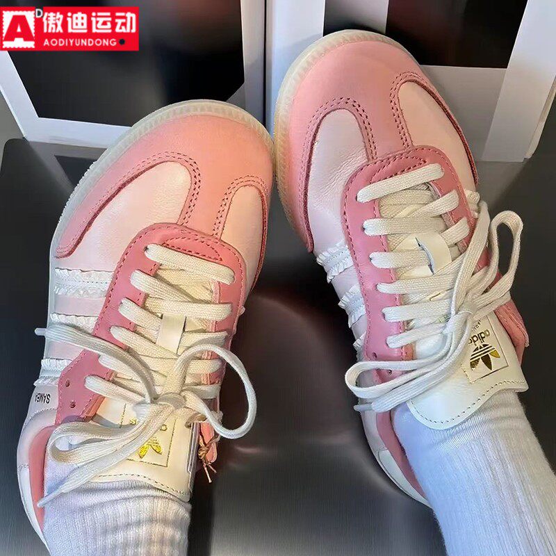 阿迪达斯三叶草女子2025秋新款经典三条纹运动鞋休闲德训鞋JR8830