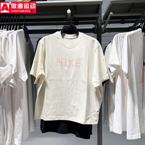 Nike耐克短袖女2025秋款宽松针织透气印花休闲运动T恤 II0446-047