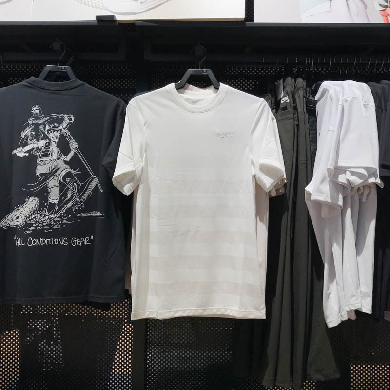 Nike耐克男子2025夏新款时尚百搭条纹透气圆领短袖T恤 HJ3152-133