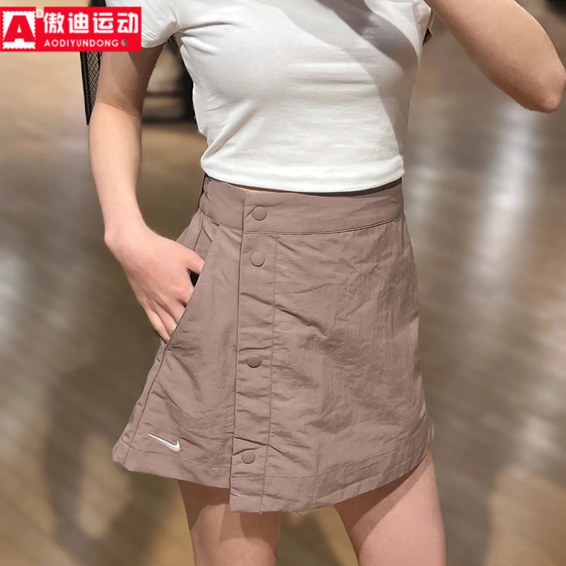 耐克短裤女2025夏季新款梭织A字裙裤运动休闲女裤 HM6980-214-100