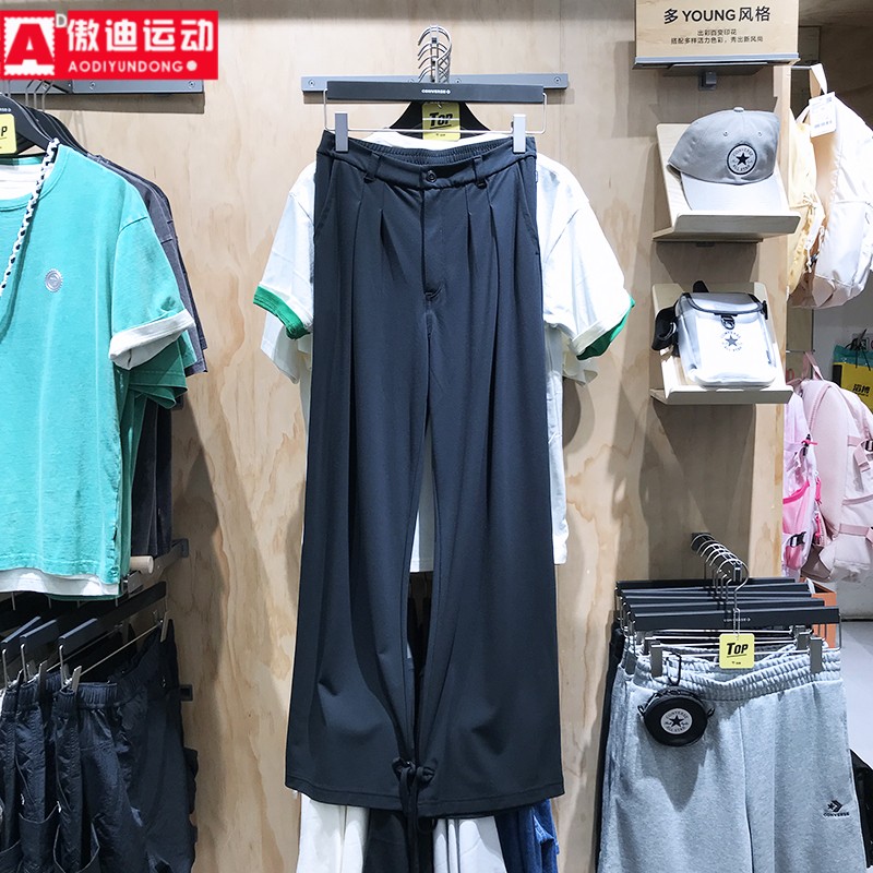 匡威简约阔腿裤休闲针织长裤