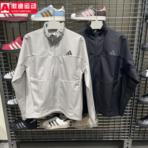 阿迪达斯男装2025冬季新款拒水防风运动休闲夹克外套 KR8297 8296