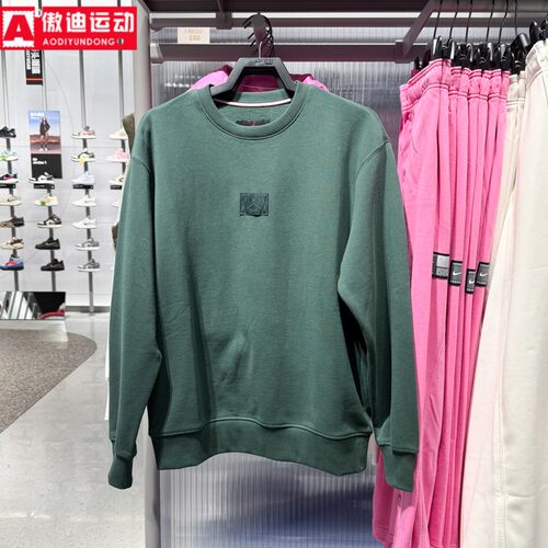耐克卫衣男2025冬季JORDAN薄绒纯色保暖圆领休闲套头衫FV7260-316