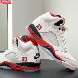 耐克Nike AJ5火焰红男鞋新品Air Jordan 5运动鞋篮球鞋HQ7978-101