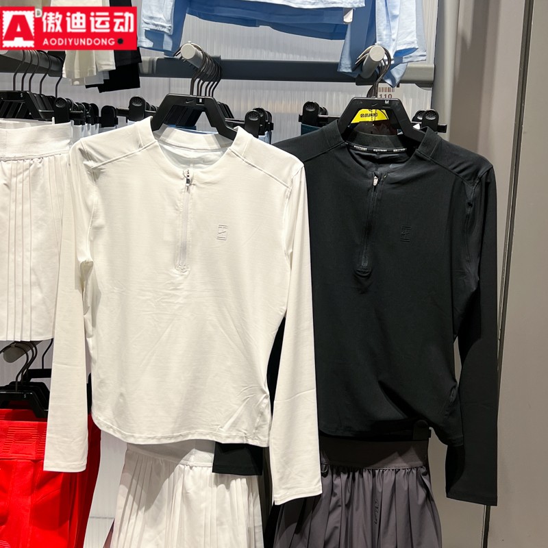 耐克女装2025冬款Dri-FIT速干透气网球运动长袖T恤FZ6738-010-100
