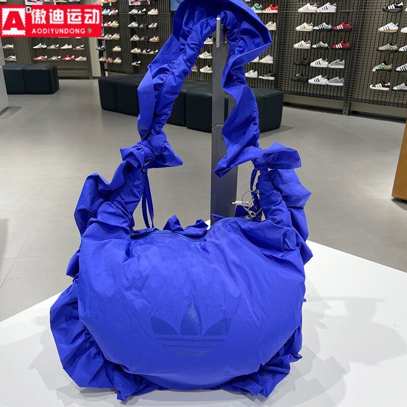 阿迪达斯三叶草女子2025冬季新款大号荷叶花时尚手提包拎包IA8914