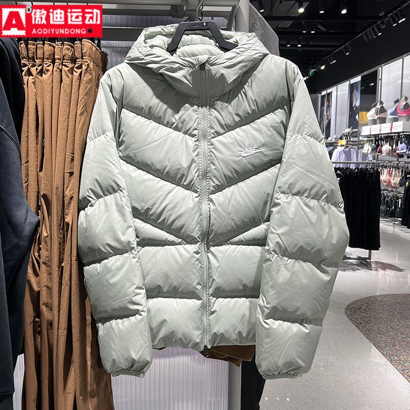 耐克男羽绒服2025冬款风行者系列拒水保暖连帽休闲外套HQ7791-370