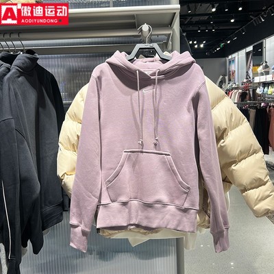 耐克女装2026春新款针织加绒保暖宽松连帽运动休闲卫衣HF6840-226