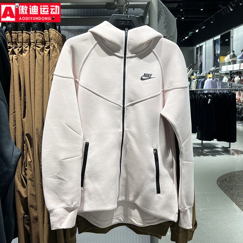 NIKE耐克外套女装2025冬季经典简约针织运动连帽衫夹克FB8339-667