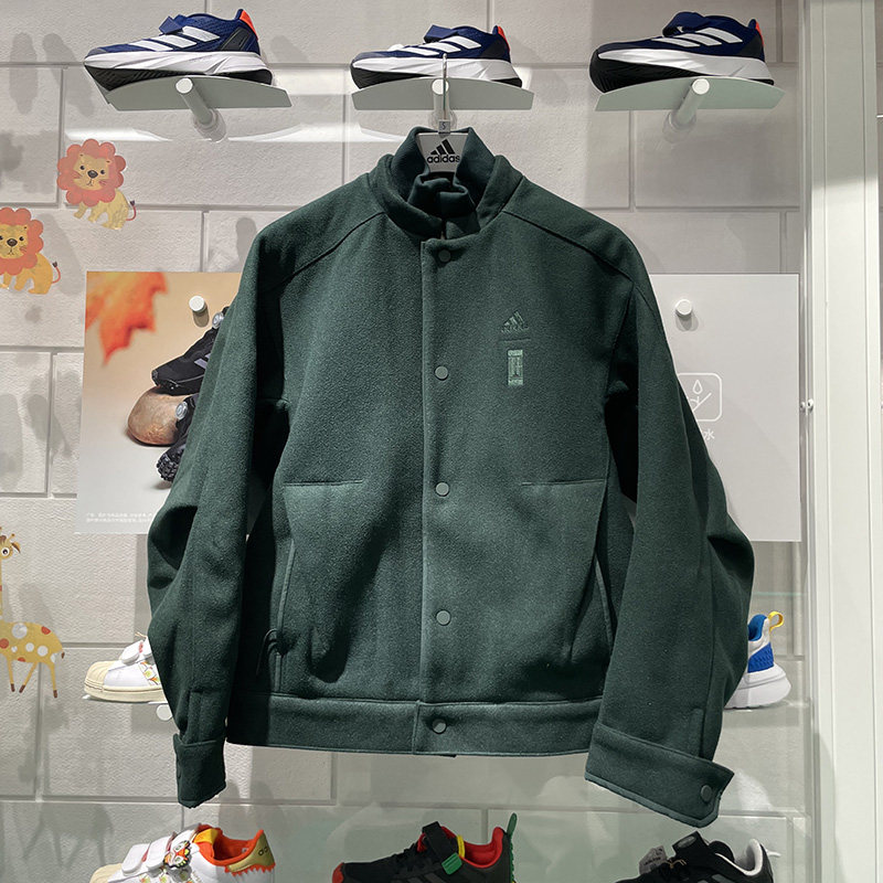 阿迪达斯立领运动夹克外套