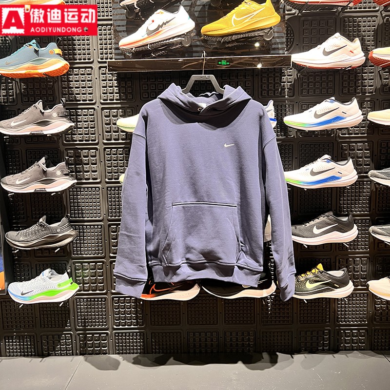 NIKE耐克男子2024春季新款运动套头衫保暖舒适连帽卫衣FN3348-437