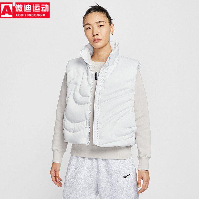 耐克女装羽绒服2025冬款暖钩防风保暖立领休闲马甲背心IH8008-121