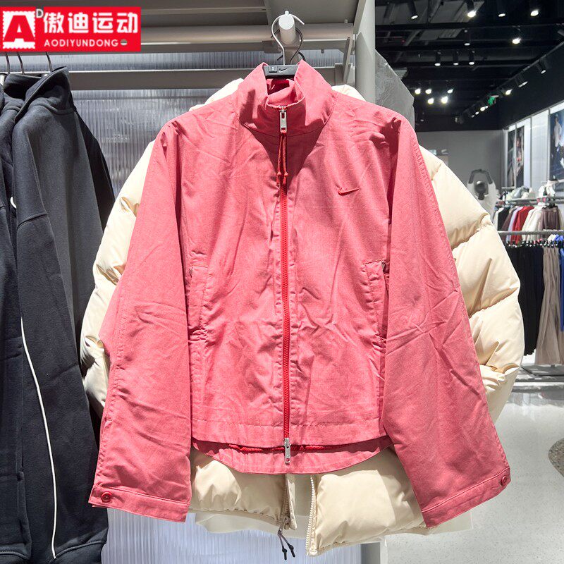 耐克女装2026春款Oversize风梭织舒适夹克立领休闲外套IF5452-613