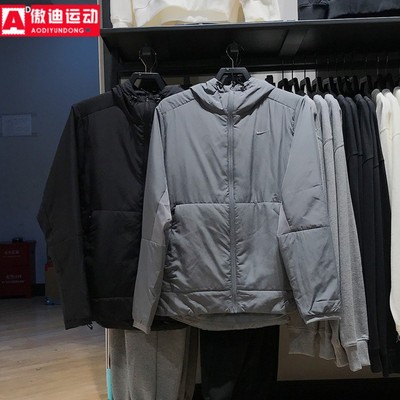 耐克男装2024冬新款简约百搭轻薄保暖休闲连帽棉衣FB7545-010-084