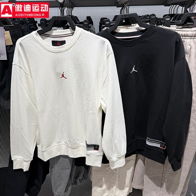 耐克卫衣男2025冬季新品Jordan圆领针织休闲套头衫IO7830-010-133