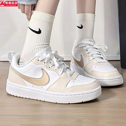 耐克Nike女鞋2026新品经典大童鞋休闲小白鞋COURT板鞋 IR5462-100