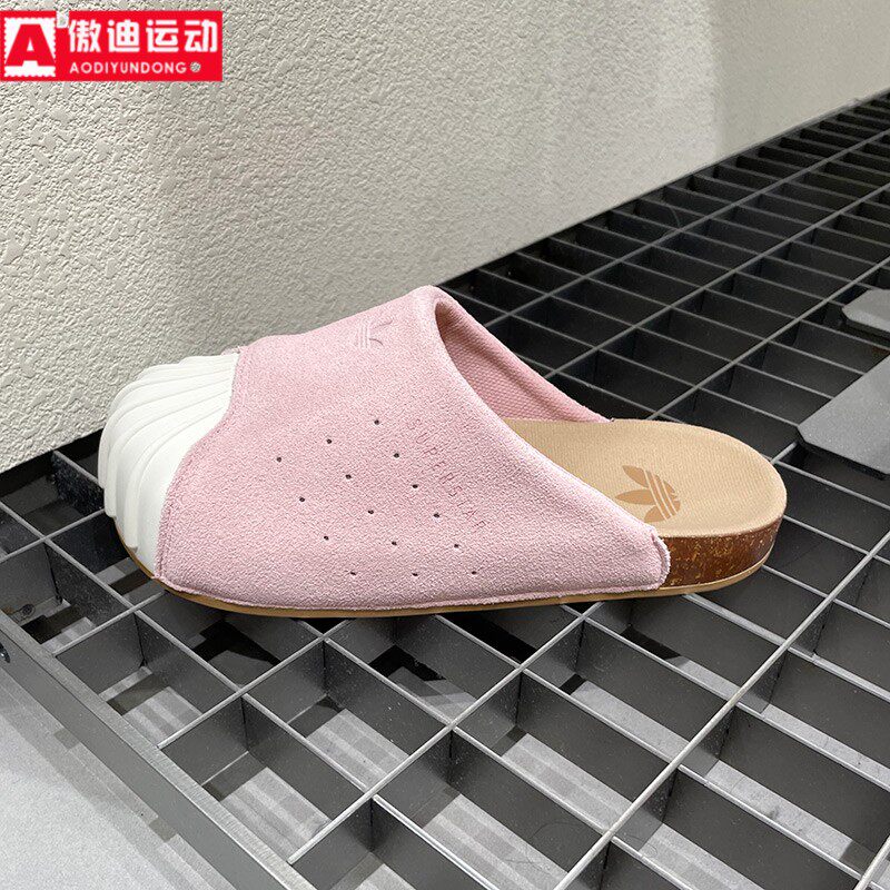 adidas三叶草贝壳头休闲鞋2026秋新款经典运动穆勒拖鞋男女LC0423