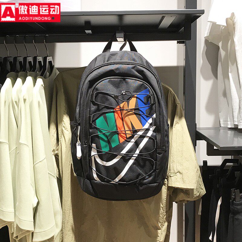 耐克男女包2024秋新款时尚大Logo休闲双肩背包学生书包HF7722-010