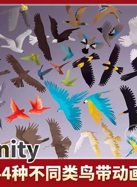 unity3d卡通低Q模鸟类模型动画LowPoly Bird Ultimate Pack 1.3.0
