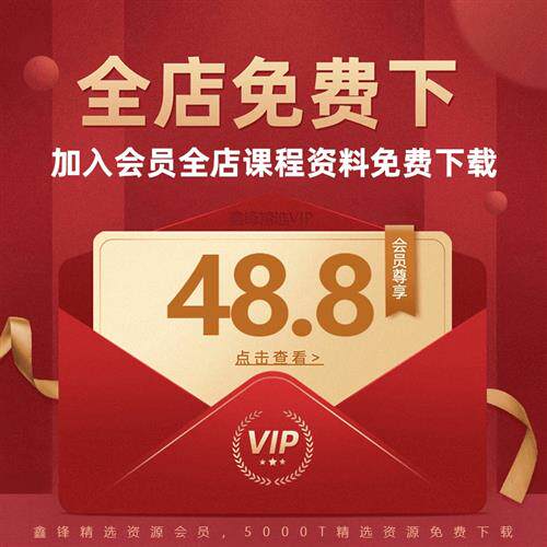 全店VIP会员 产品设计自媒体运营拍摄职s场教师育儿资料课.程免费