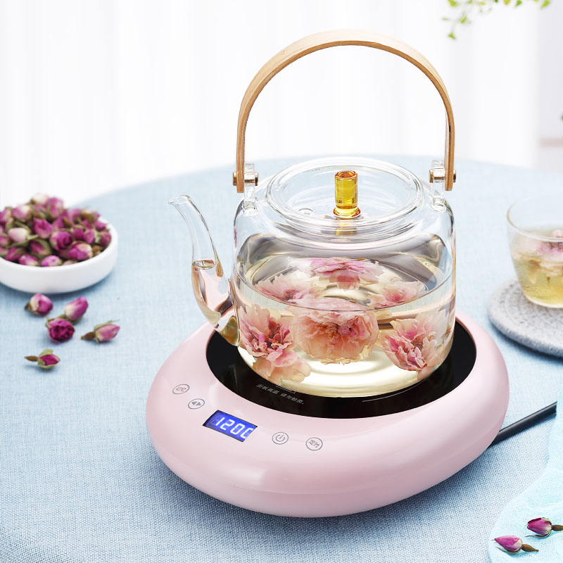 煮茶器玻璃煮茶壶茶具套组加热耐高温烧水壶家用电陶炉小型煮茶炉