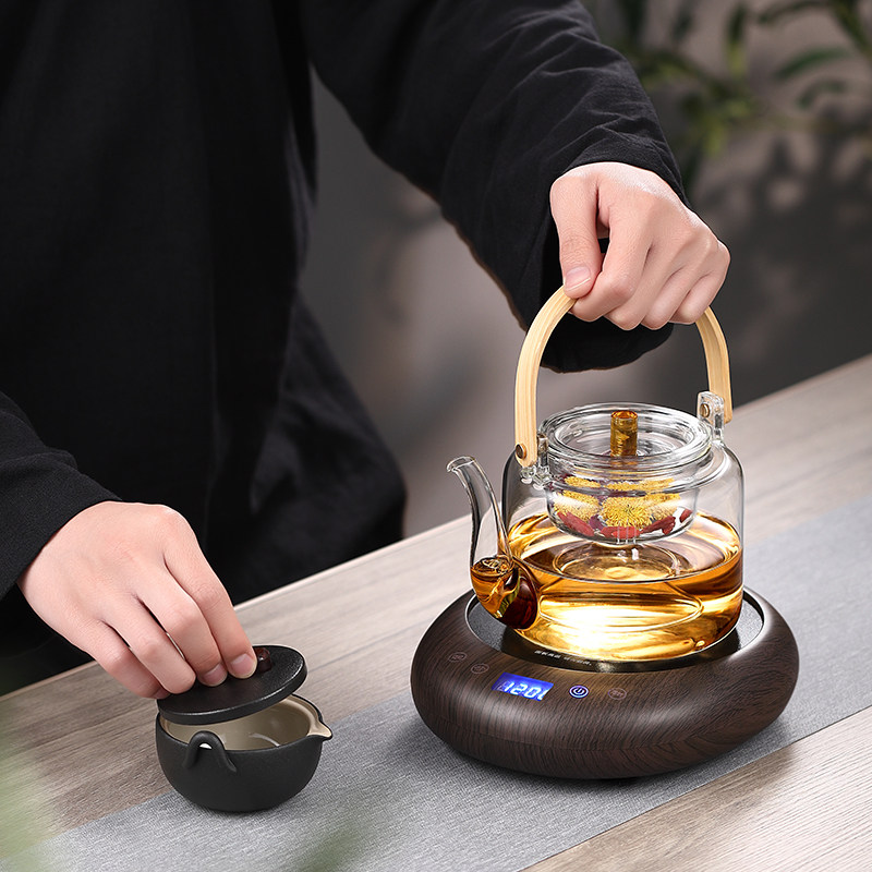 电陶炉煮茶器套装功夫茶烧水壶茶具玻璃套装全自动煮茶炉小电磁炉