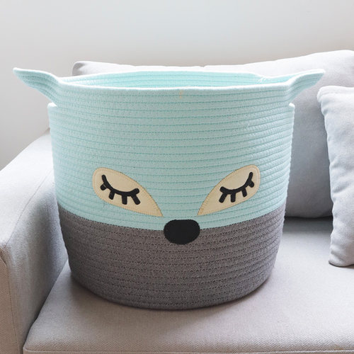 ins毛绒玩具积木收纳桶大容量纯棉绳脏衣篮衣物收纳篮杂物收纳筐