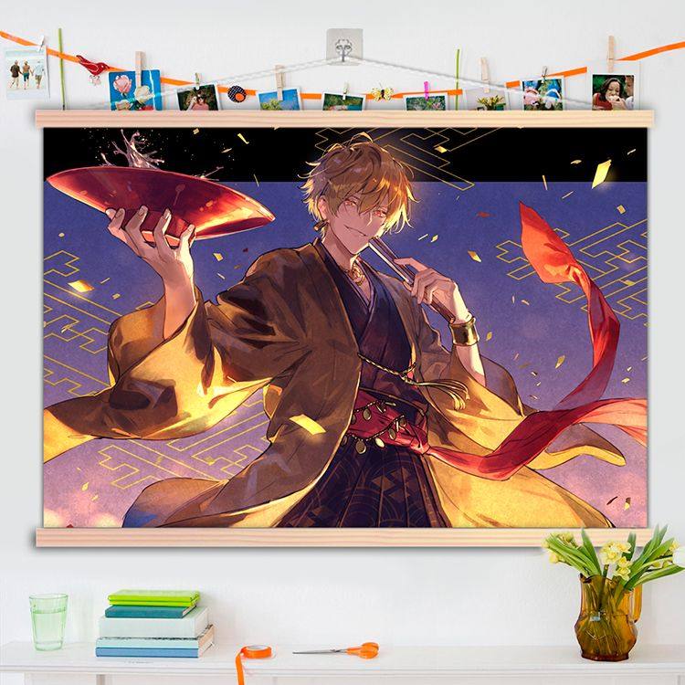 吉尔伽美什挂画实木二次元周边学生宿舍房间挂墙装饰画印照片定制