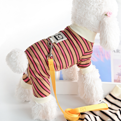 宠物打底衫狗狗衣服春秋季纯棉泰迪比熊小狗连体四脚睡衣夏天薄款