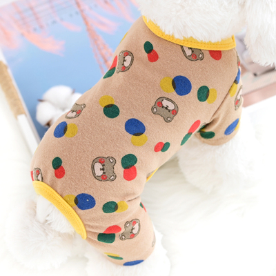 舒适纯棉狗狗衣服四脚泰迪睡衣