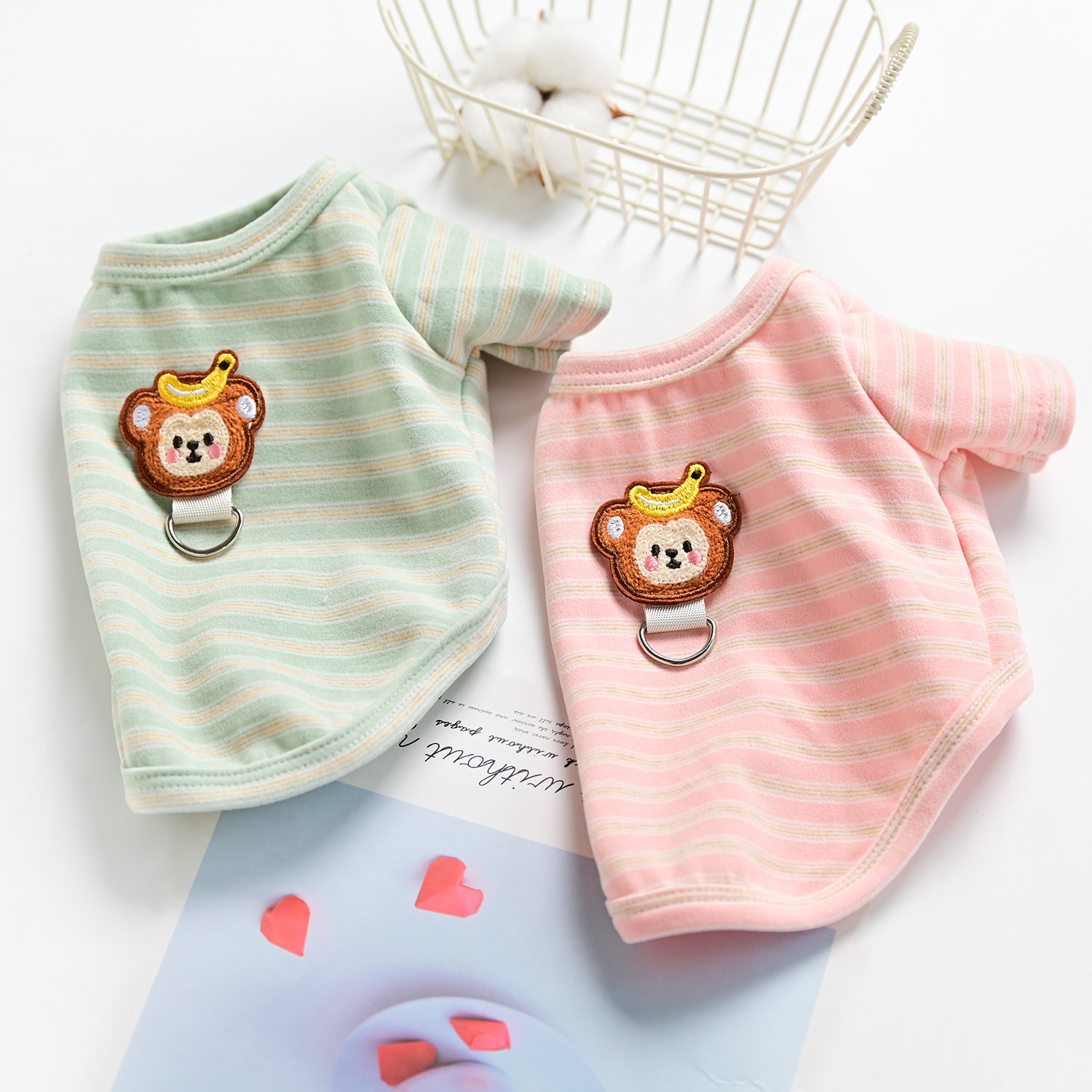可爱宠物猫咪狗狗衣服春秋装小型幼犬博美比熊泰迪秋衣冬天打底衫
