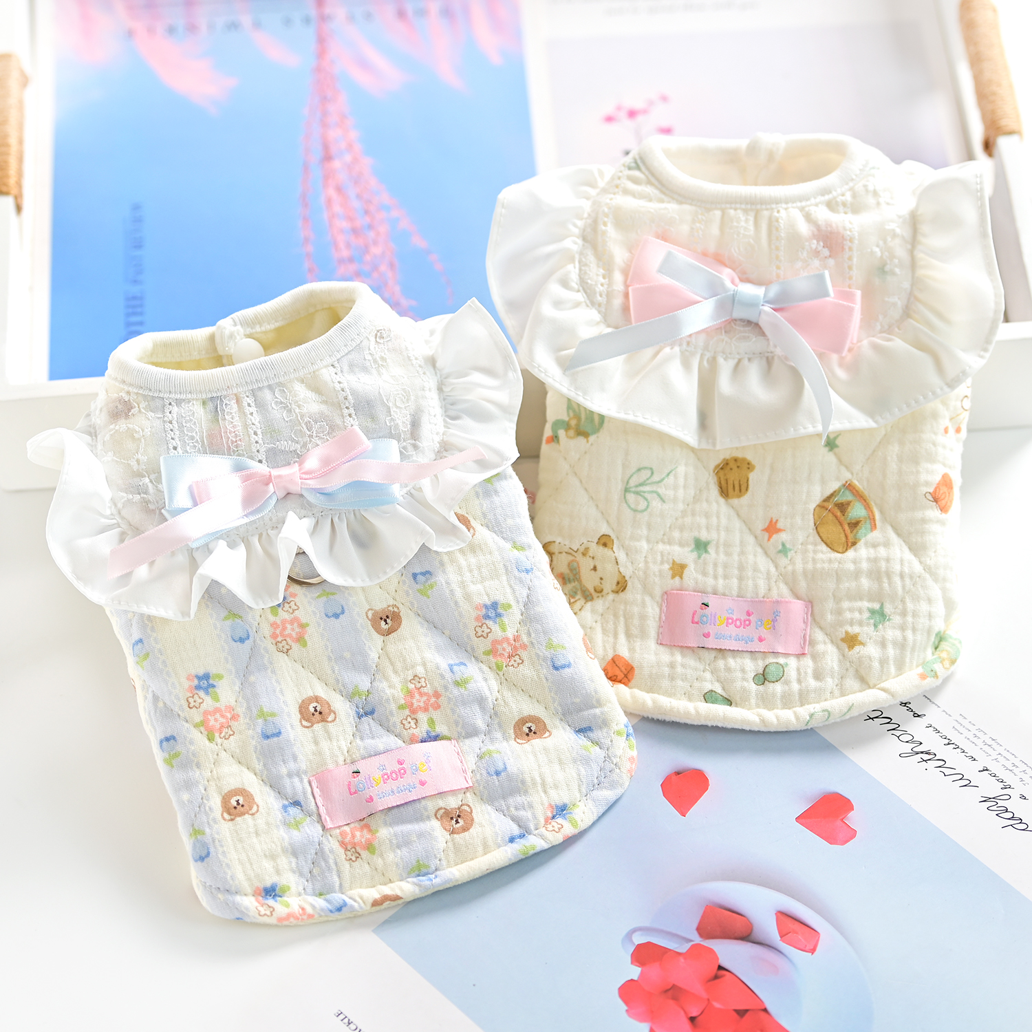 舒适·全棉纱！加绒春秋狗狗背心