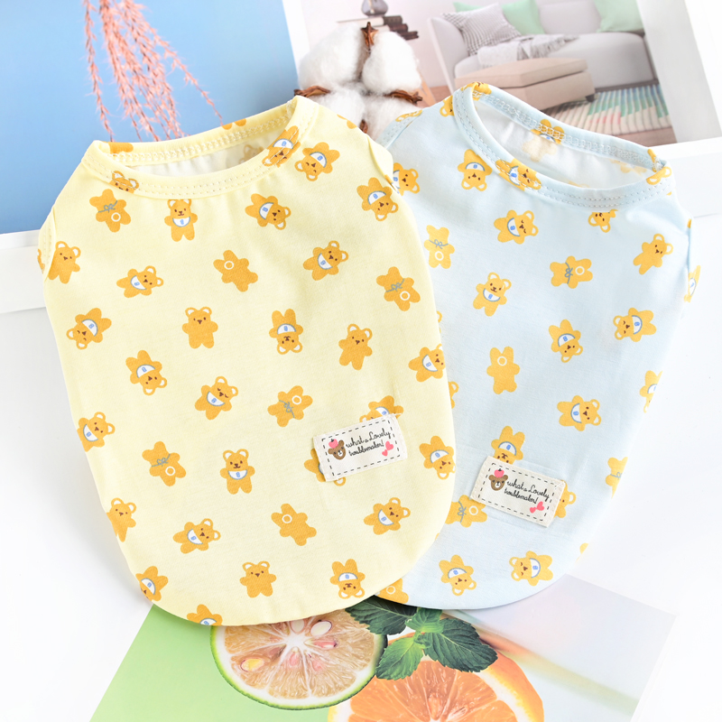 透气薄款纯棉猫衣服狗狗背心夏季