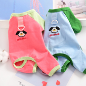 宠物小型犬比熊泰迪狗狗衣服四脚春秋薄款 纯棉睡衣舒适家居服夏季