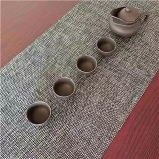 轻奢高端J新中式 优选禅意高级桌旗茶席现代美式 感防水餐桌茶几桌