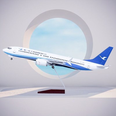 精选飞机模型厦门j航空B787厦航波音B737MAX8航模摆件拼装带起落