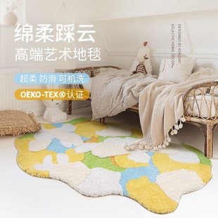 优选地毯卧室床边毯儿童r阅读区衣帽间苔藓轻奢客厅沙发地毯防滑