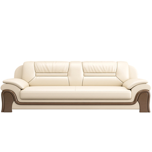 精选办公沙发商务简约现代客厅大厅酒店贵宾O接待真皮茶几会客办