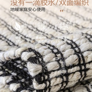 手工黄麻原木地毯无胶高阶M进口意式 优选无胶 客厅茶几毯大宅