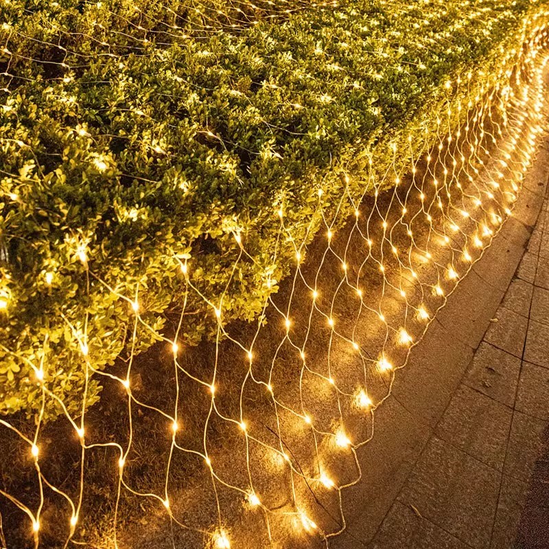 优选LED渔网灯户外防水草坪灯小彩灯闪灯串灯满天星X庭院装饰灯氛