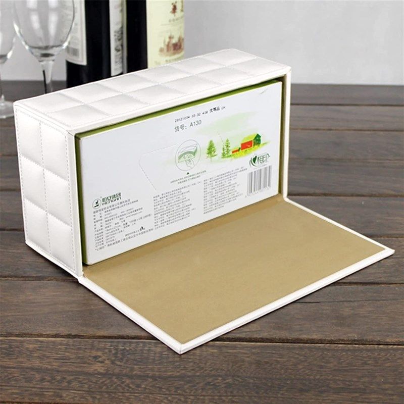 优选PU Leather Tissue Box HolderI Cover PU皮革抽纸盒纸巾盒欧
