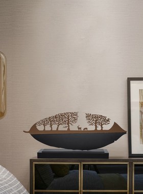 优选后现代北欧新中式创意铁艺风景工艺品M摆件酒店别墅样板房软